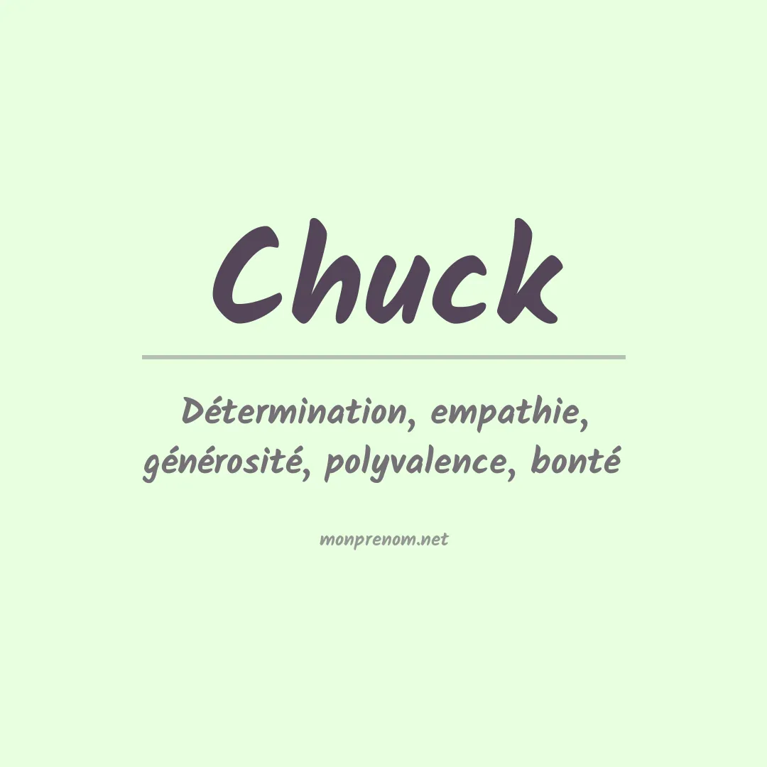 Signification du Prénom Chuck