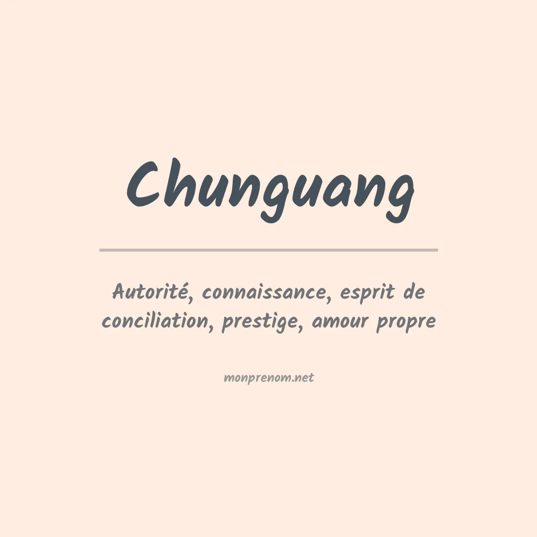 Signification du Prénom Chunguang