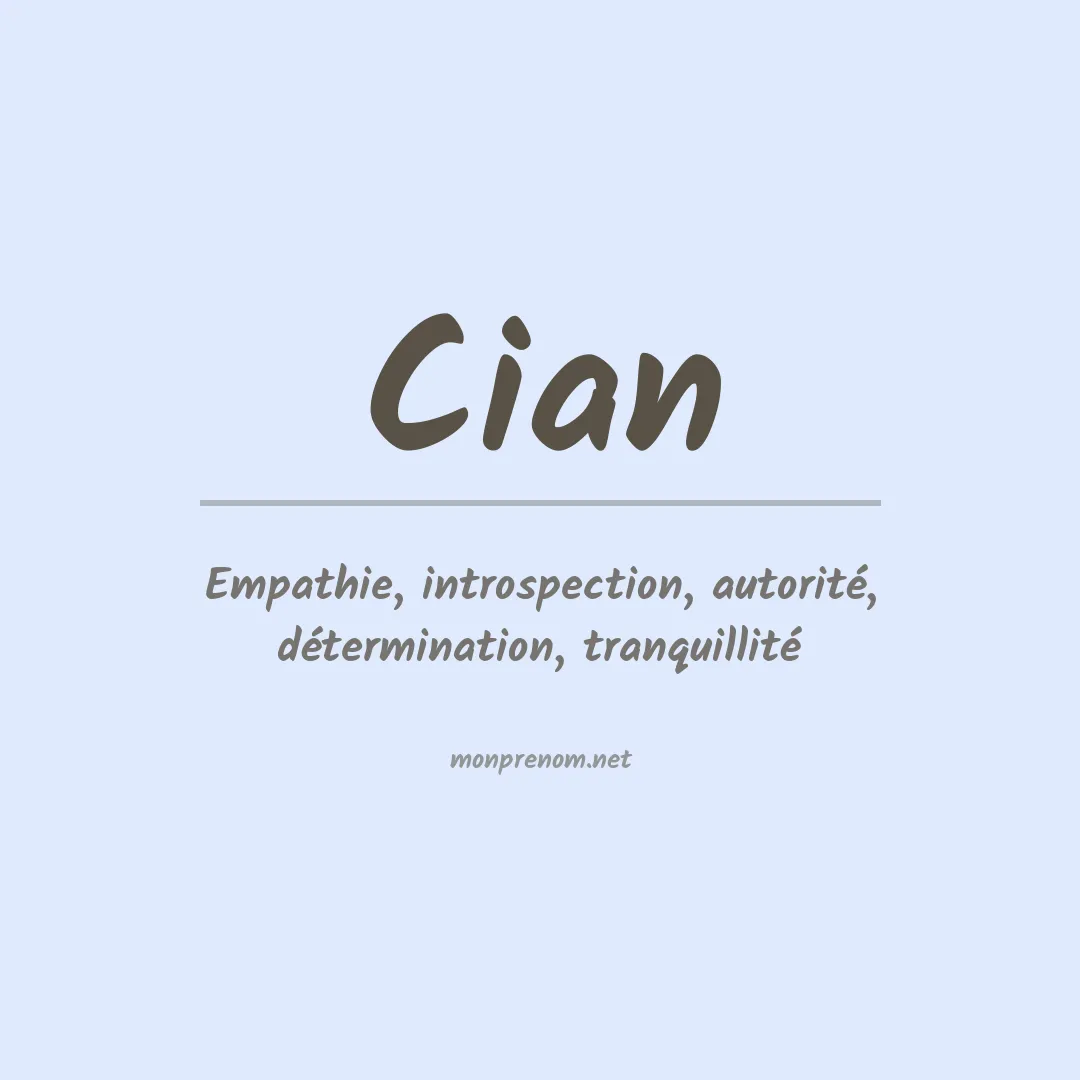 Signification du Prénom Cian