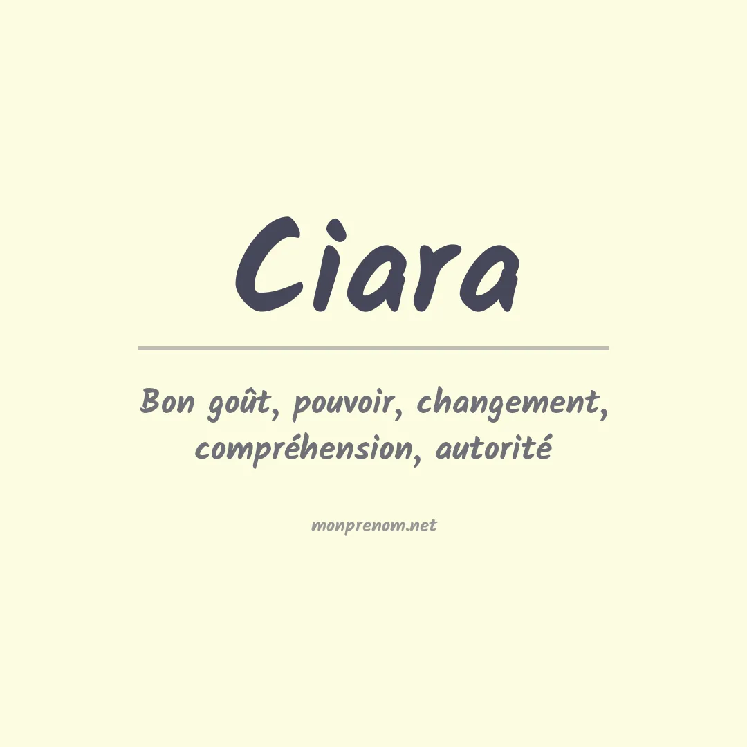 Signification du Prénom Ciara