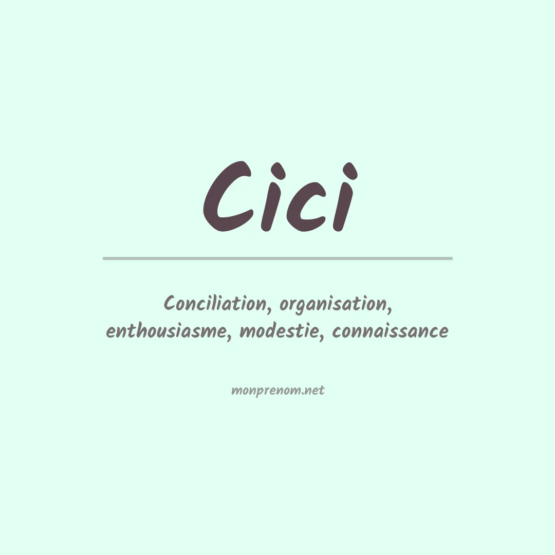 Signification du Prénom Cici