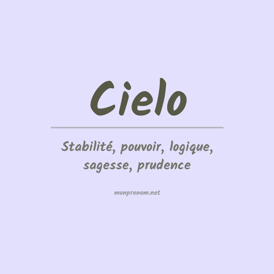 Signification du Prénom Cielo