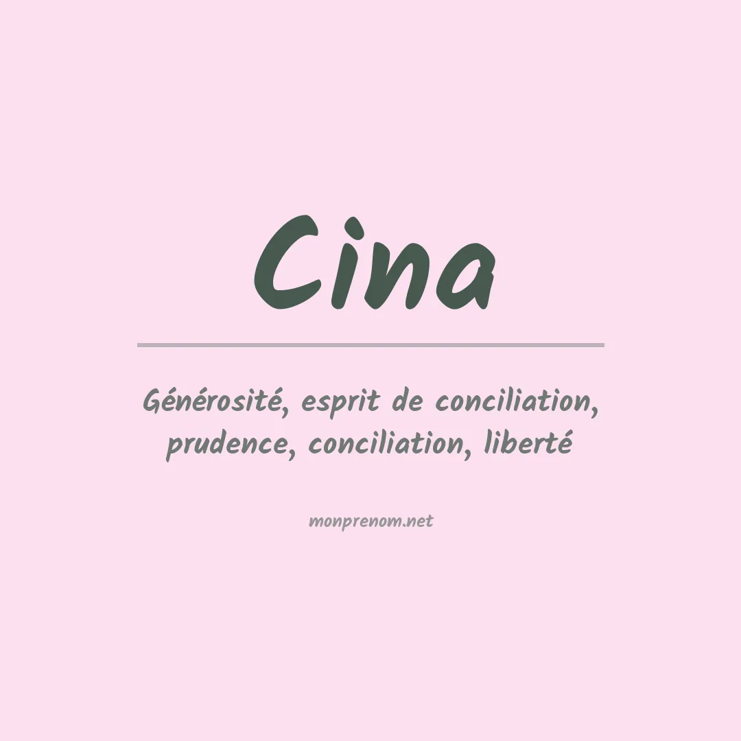 Signification du Prénom Cina