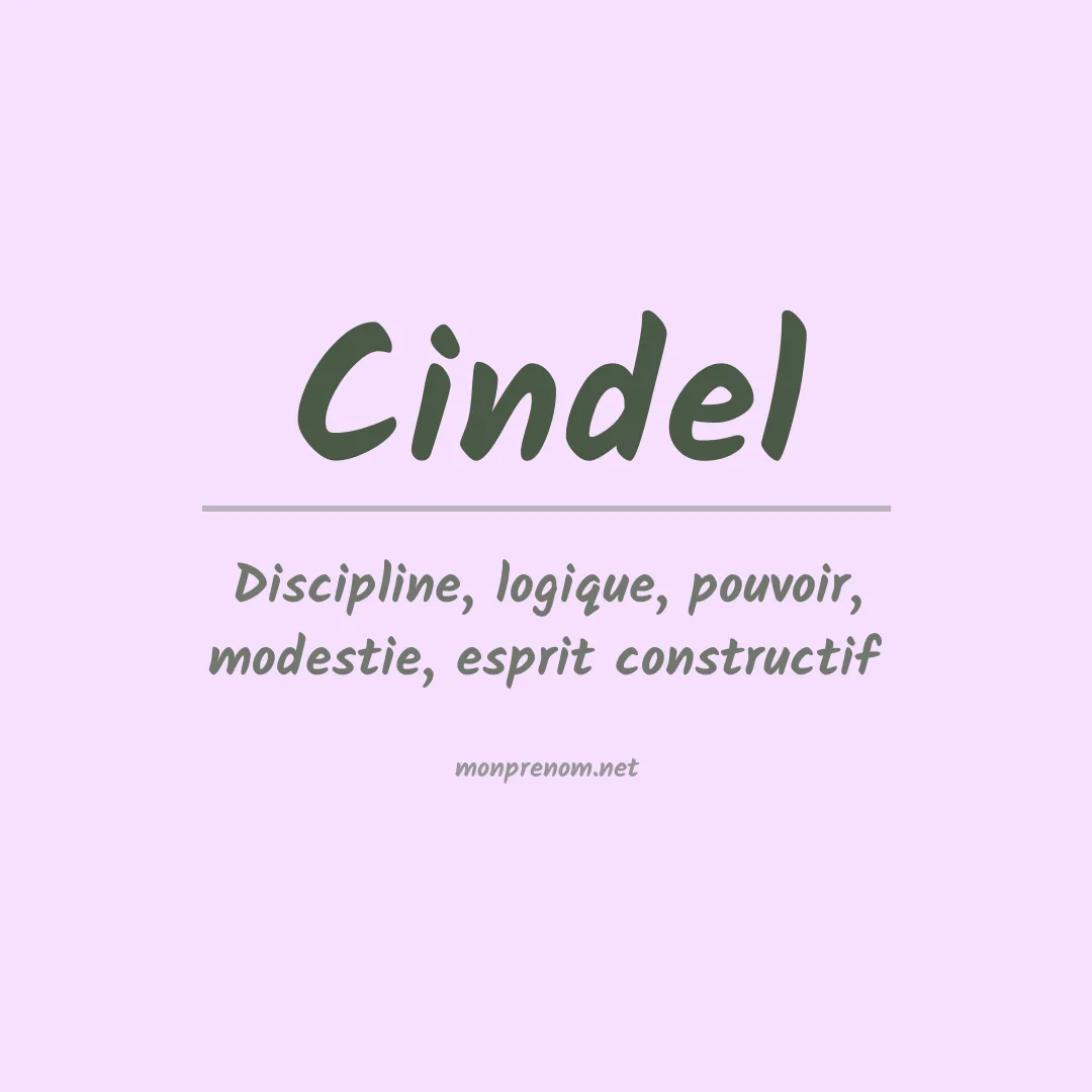 Signification du Prénom Cindel Signification du Prénom Cindel