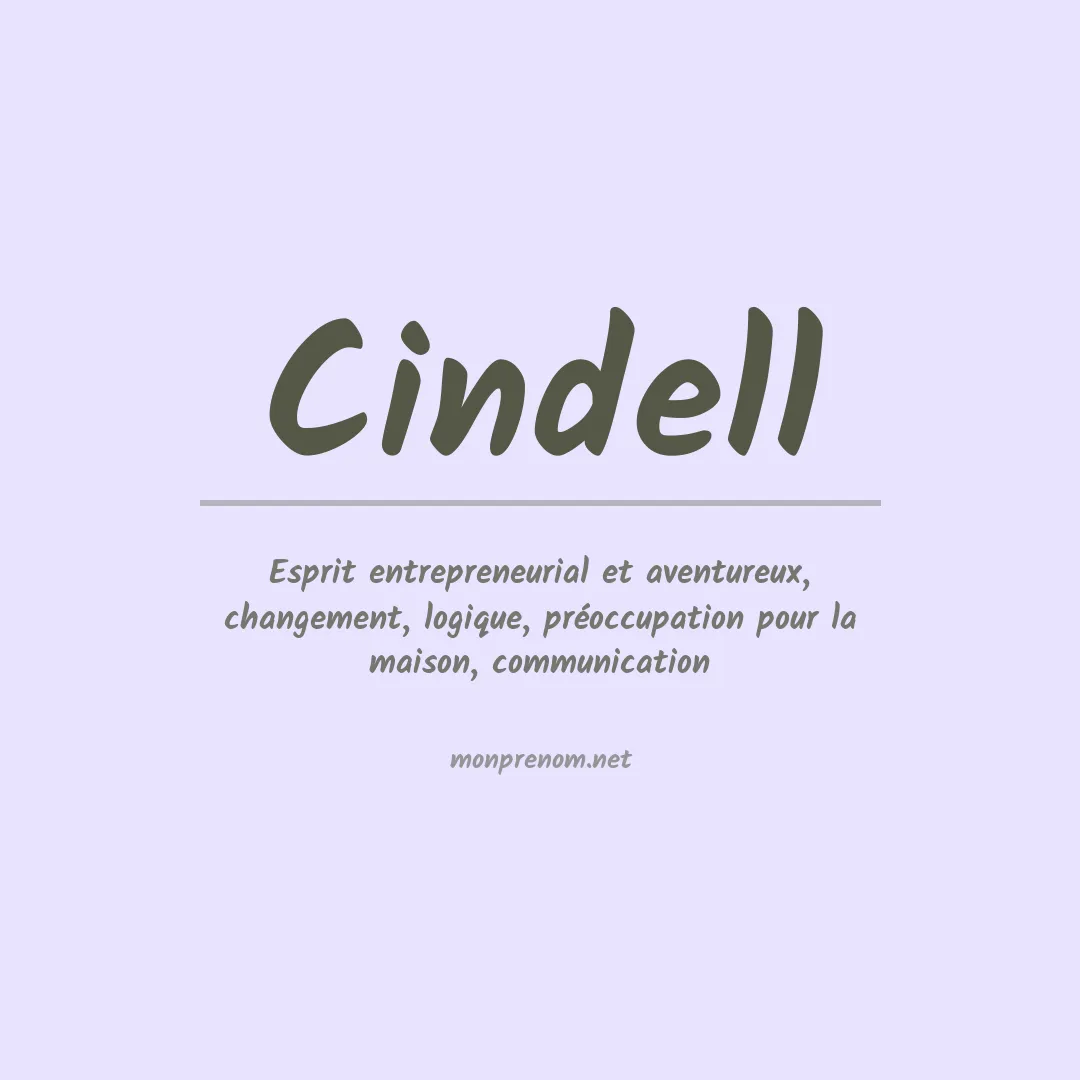 Signification du Prénom Cindell Signification du Prénom Cindell