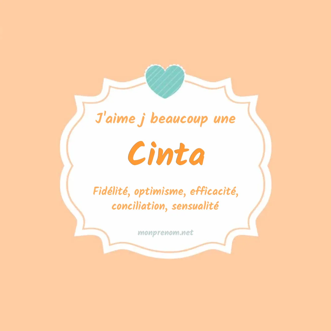 j'aime beaucoup Cinta