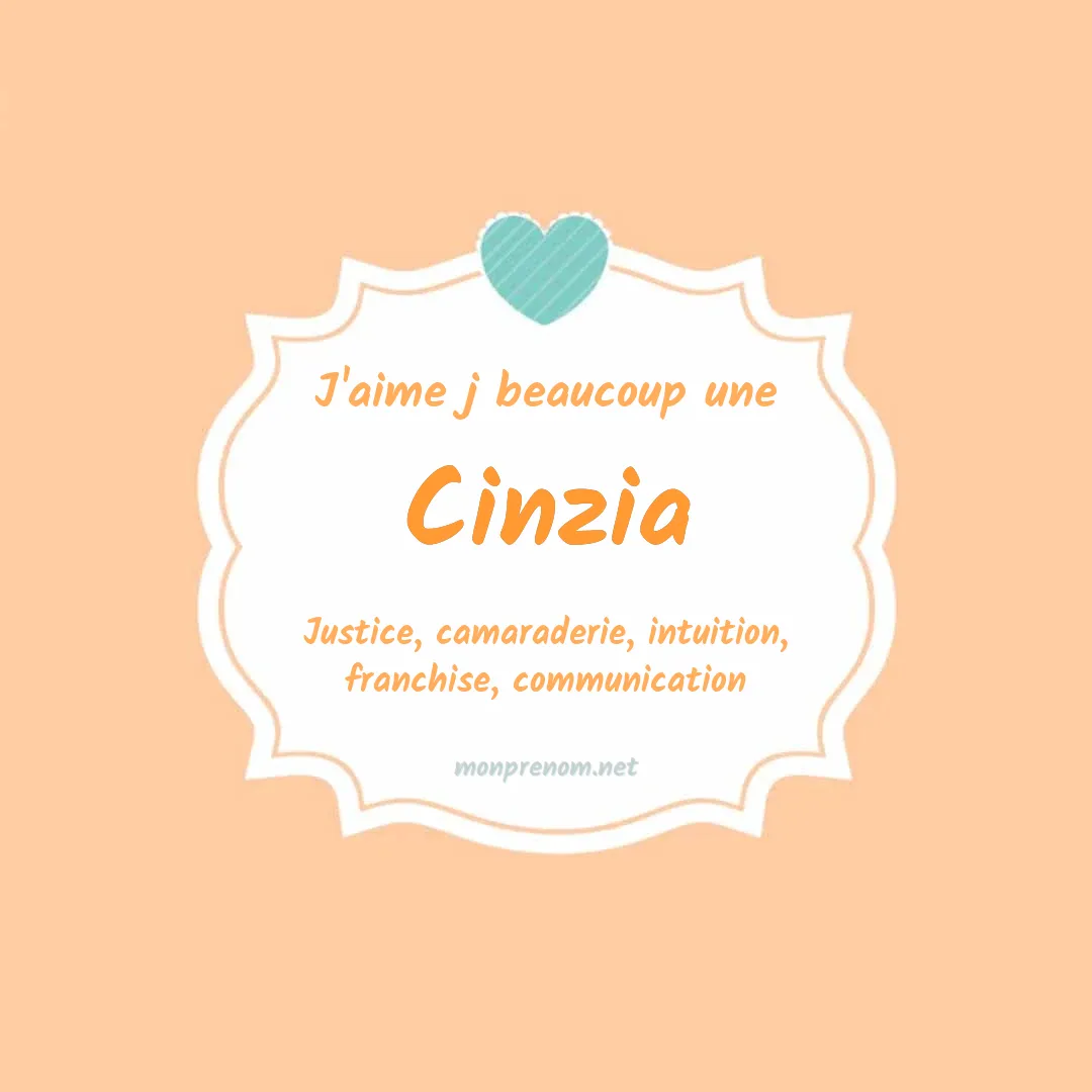 j'aime beaucoup Cinzia