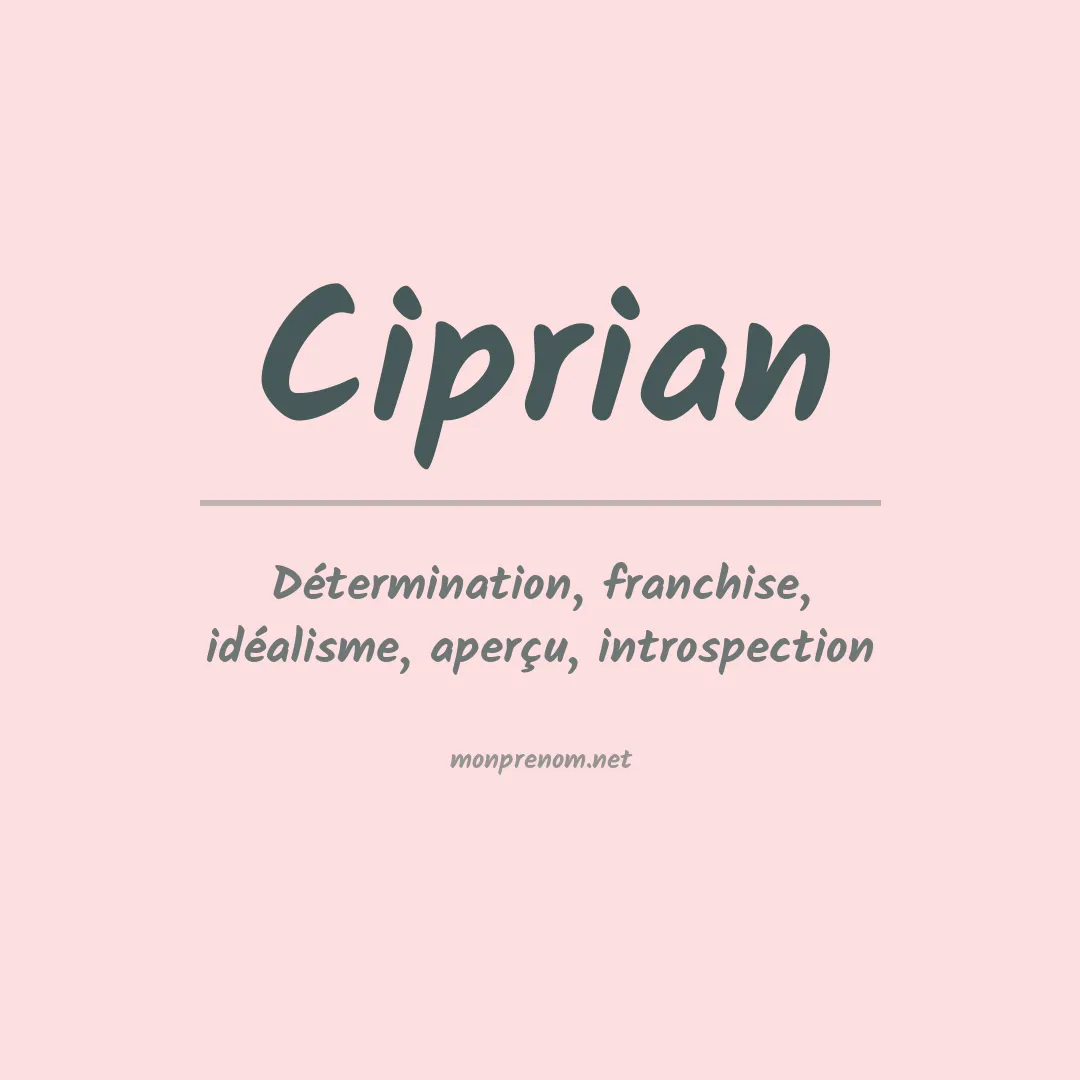 Signification du Prénom Ciprian