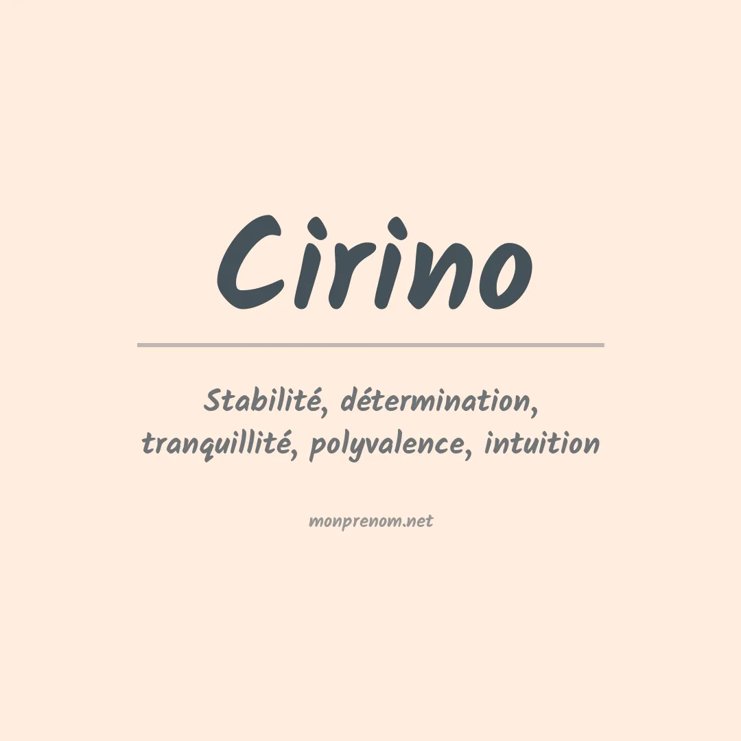 Signification du Prénom Cirino