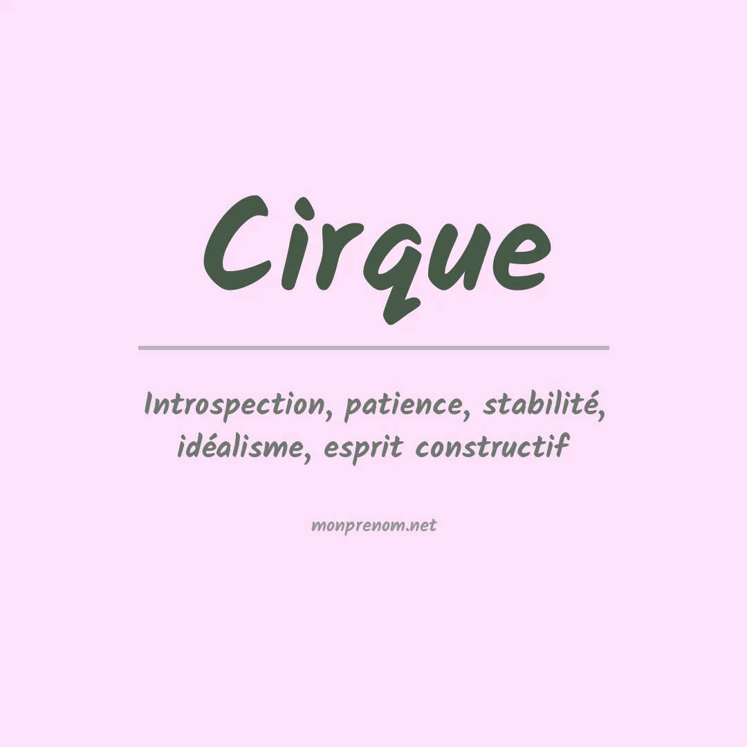 Signification du Prénom Cirque Signification du Prénom Cirque