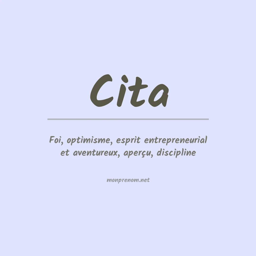 Signification du Prénom Cita