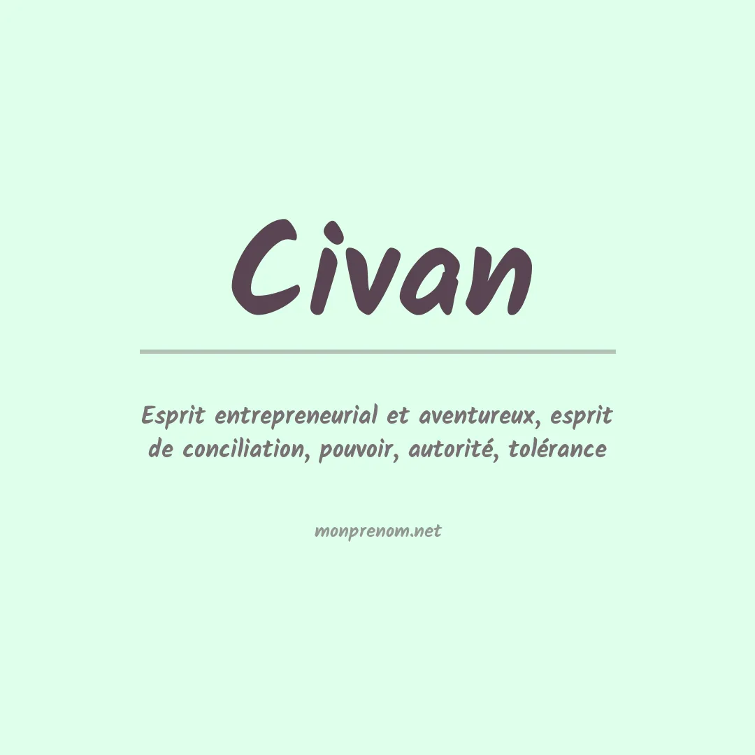 Signification du Prénom Civan Signification du Prénom Civan