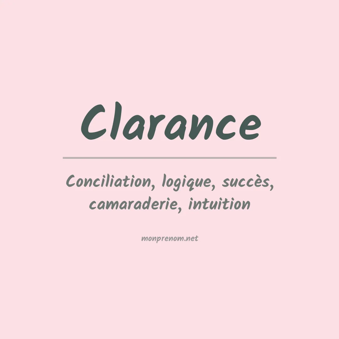 Signification du Prénom Clarance Signification du Prénom Clarance