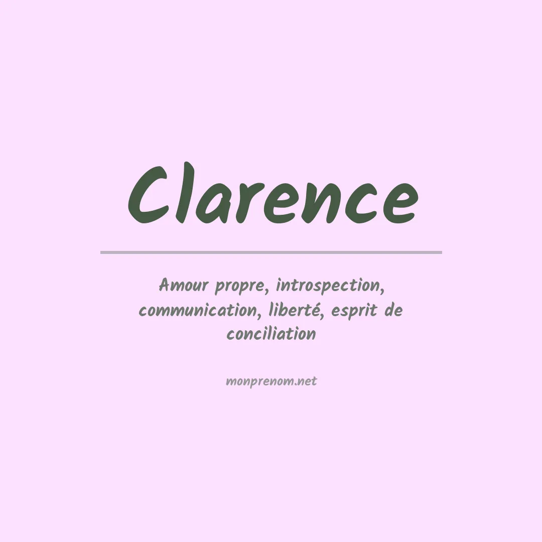 Signification du Prénom Clarence