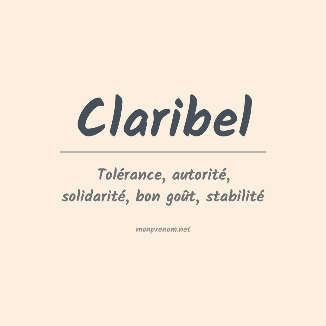 Signification du Prénom Claribel