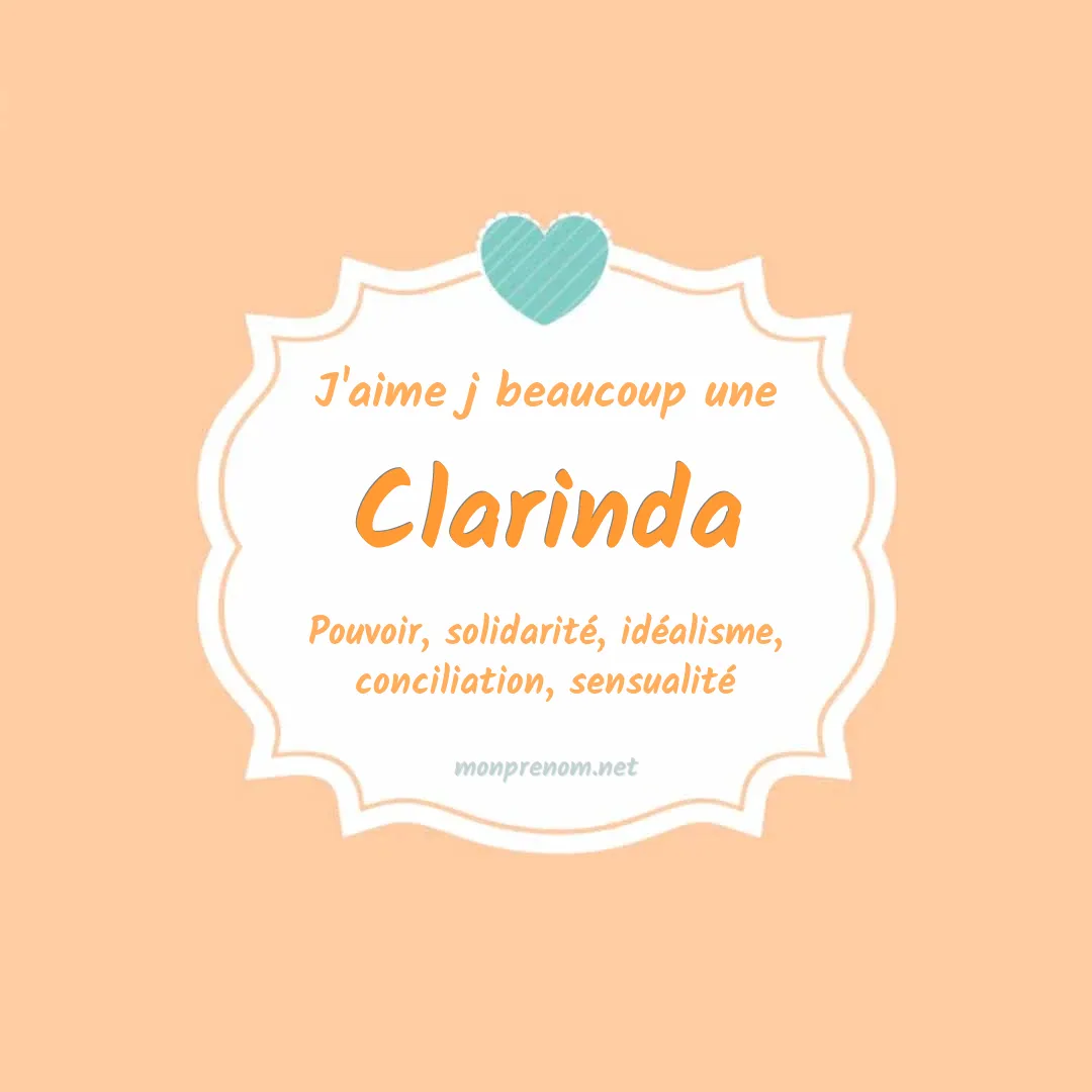 j'aime beaucoup Clarinda