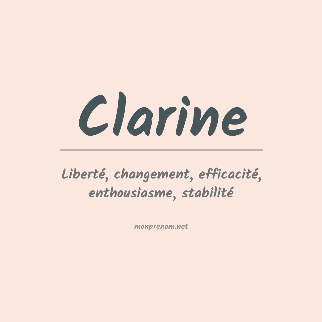 Signification du Prénom Clarine Signification du Prénom Clarine