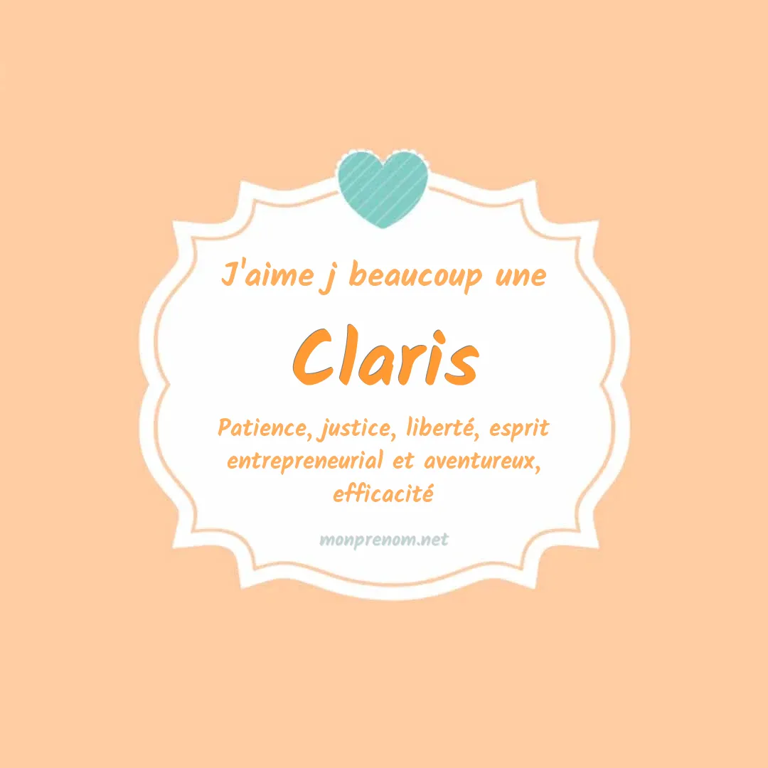 j'aime beaucoup Claris