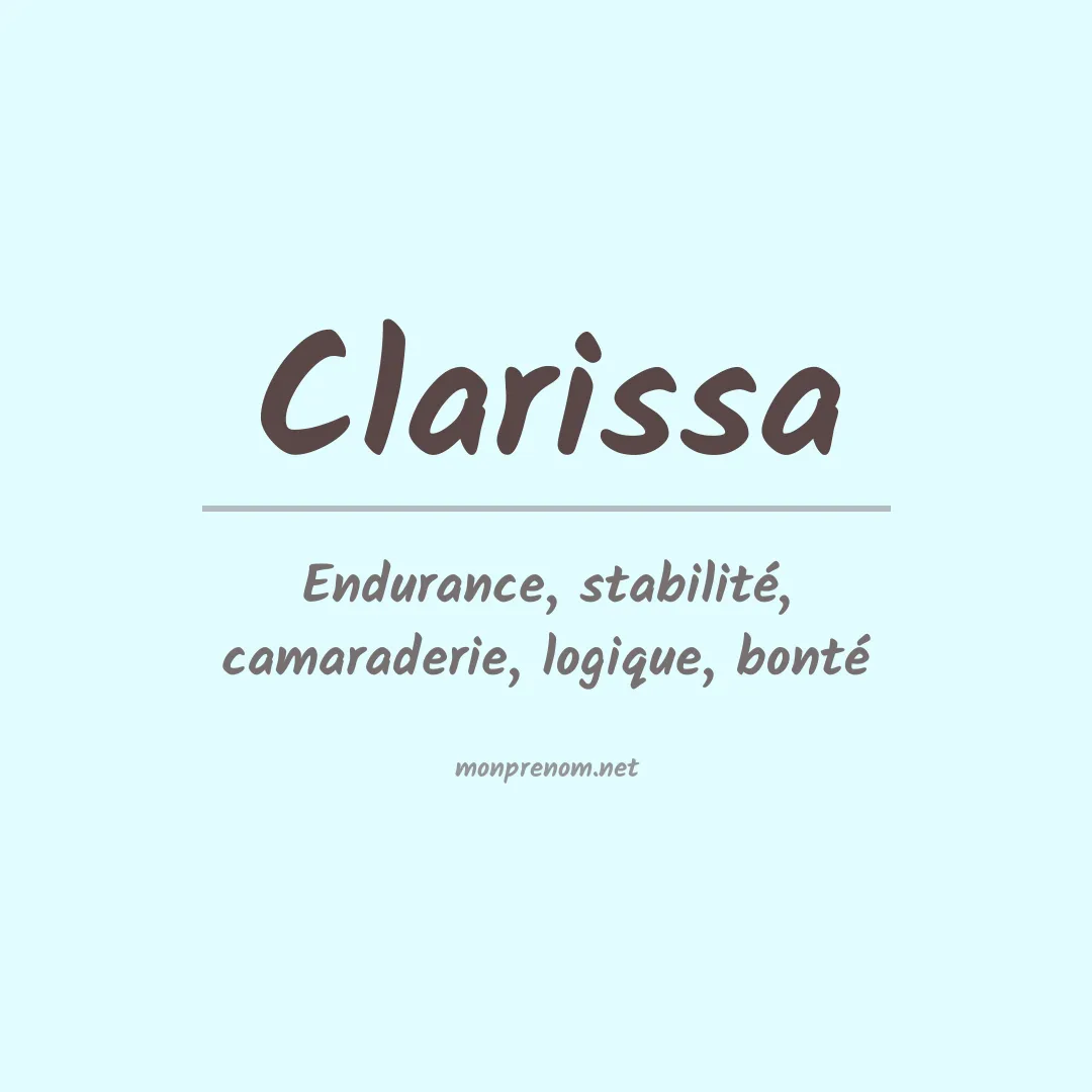 Signification du Prénom Clarissa
