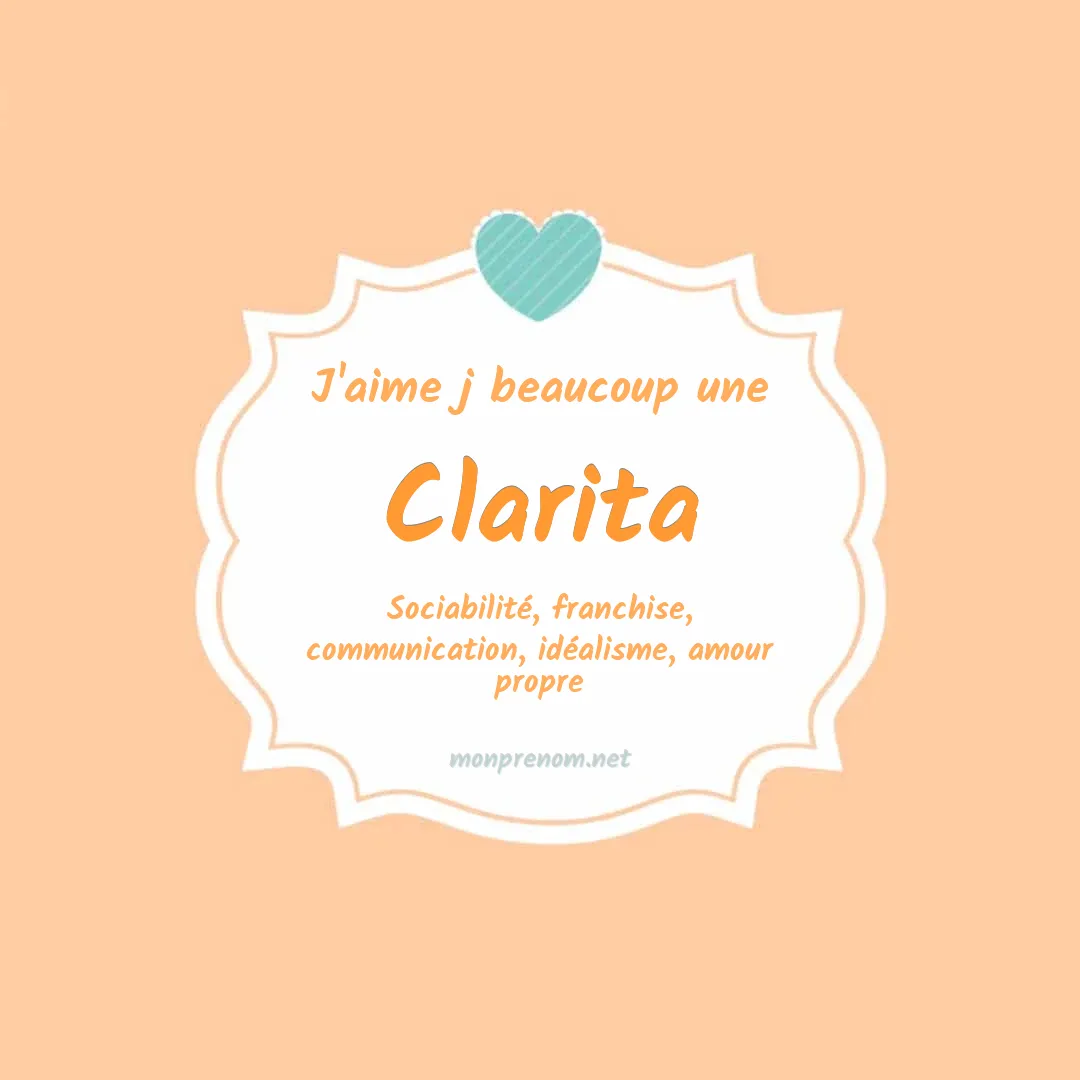 j'aime beaucoup Clarita
