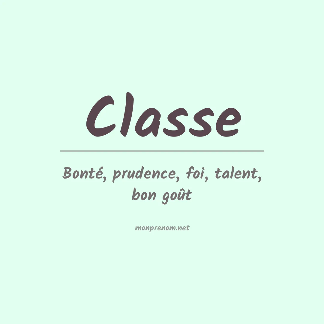 Signification du Prénom Classe Signification du Prénom Classe
