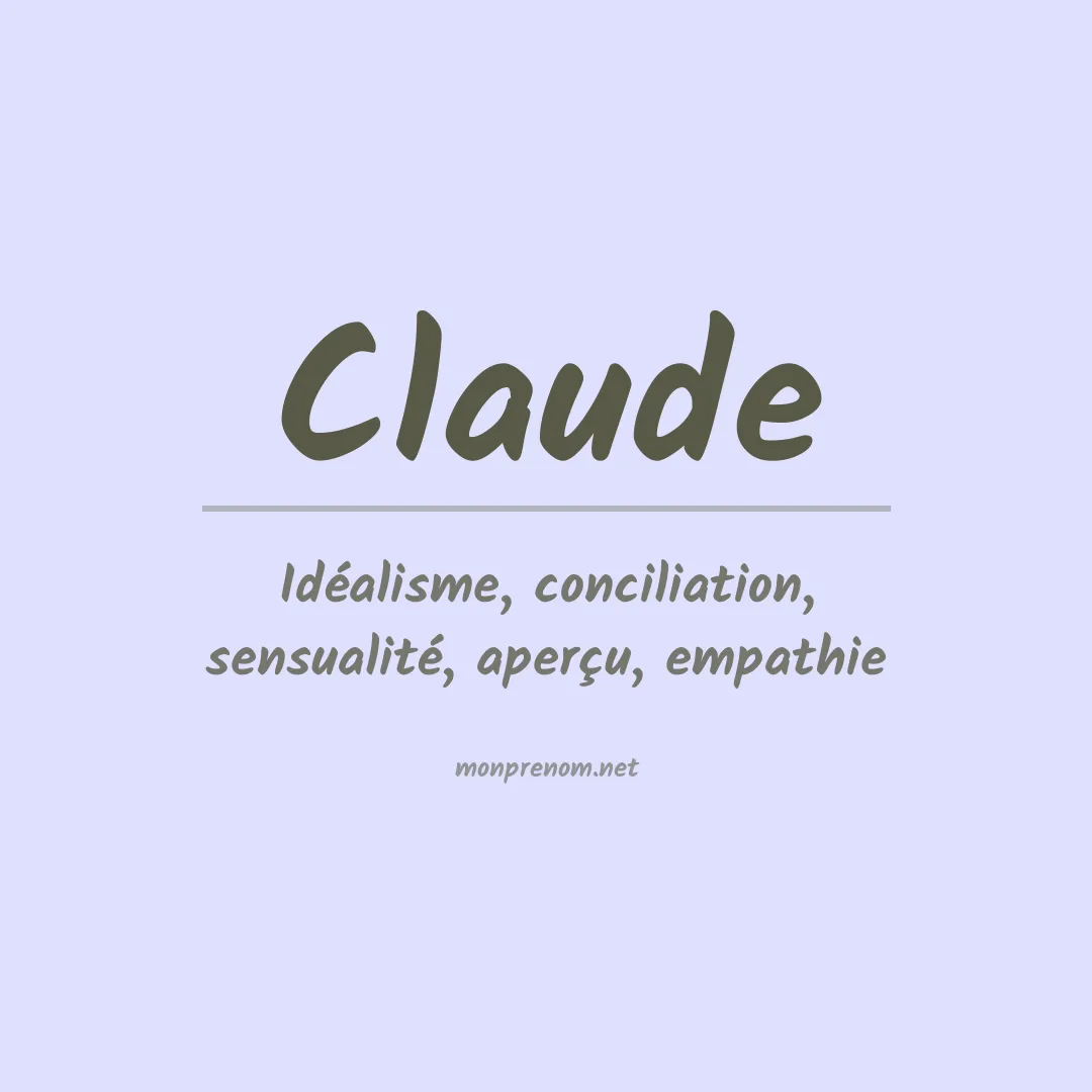 Signification du Prénom Claude