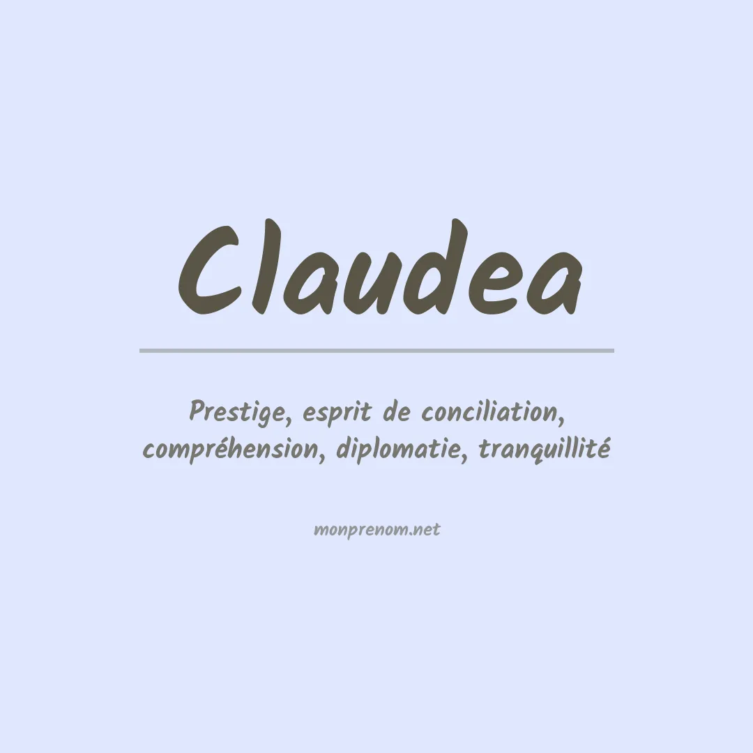 Signification du Prénom Claudea