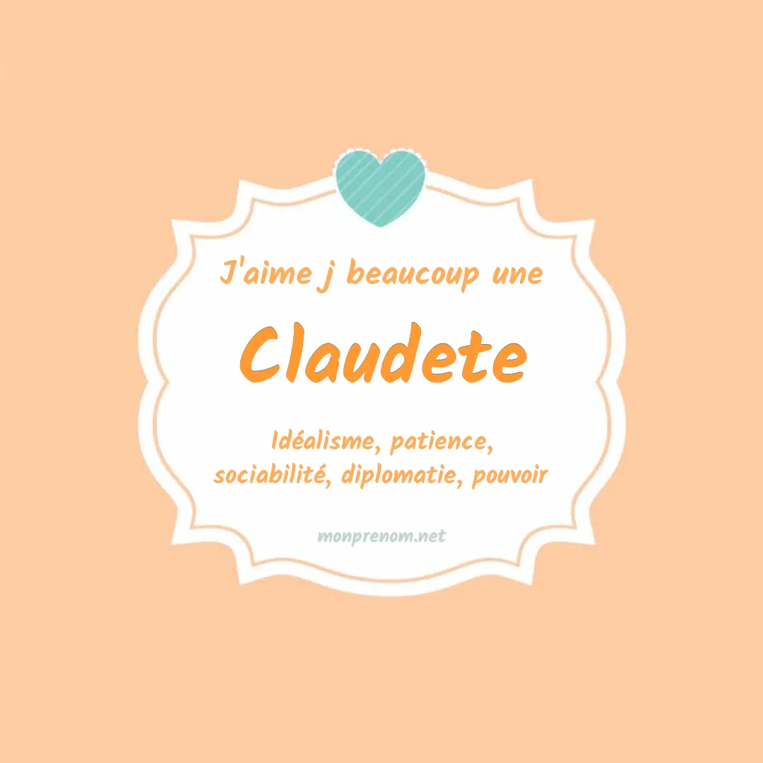 j'aime beaucoup Claudete