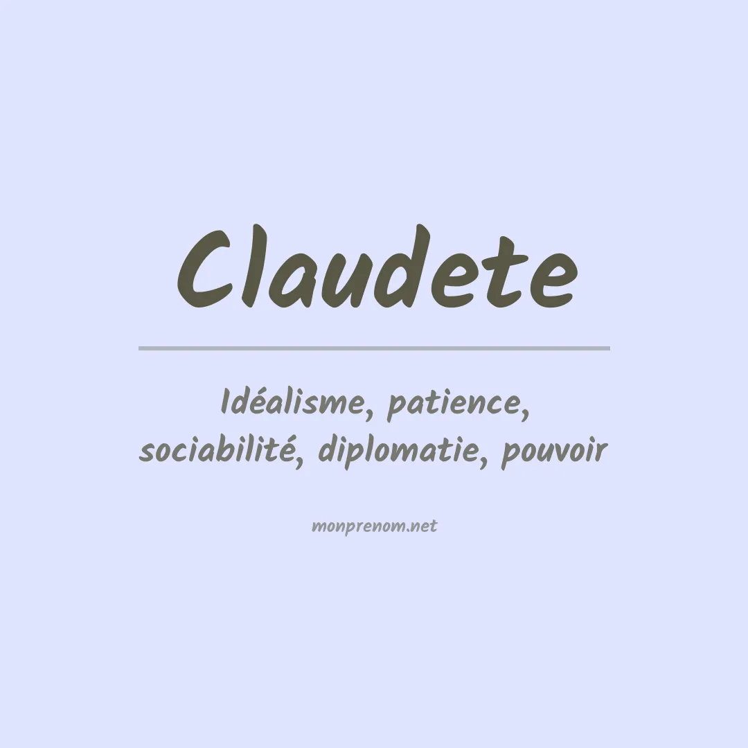 Signification du Prénom Claudete
