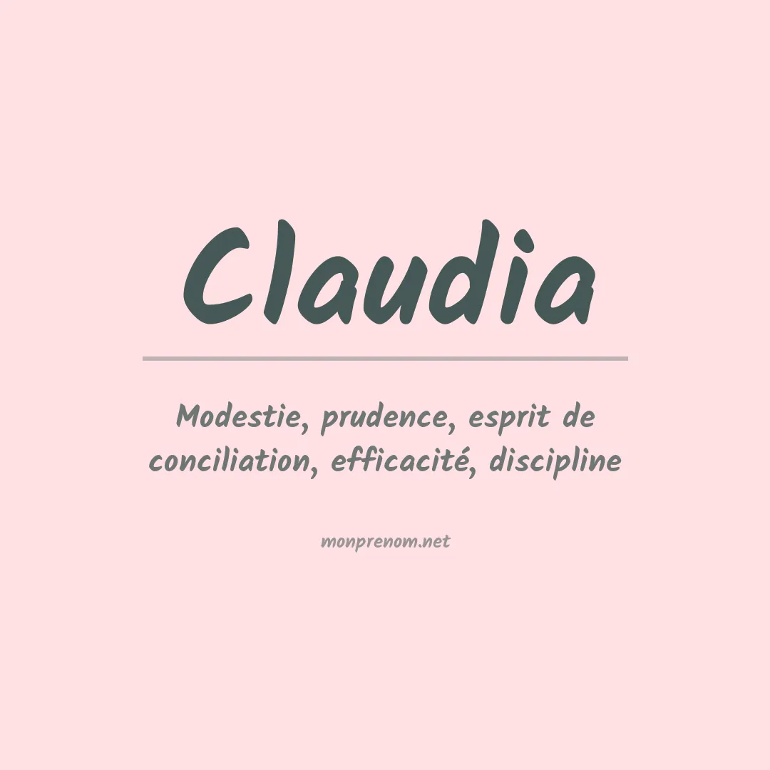 Signification du Prénom Claudia