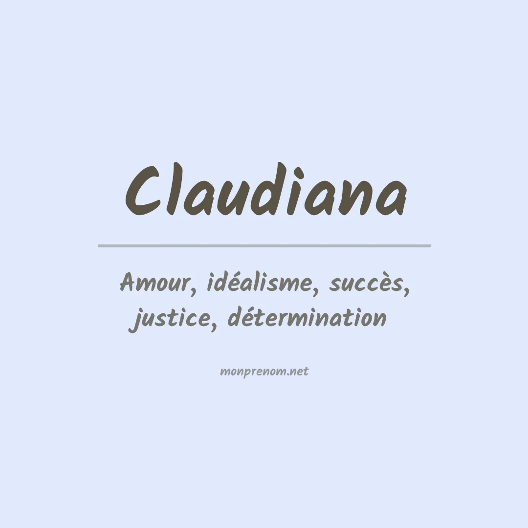 Signification du Prénom Claudiana