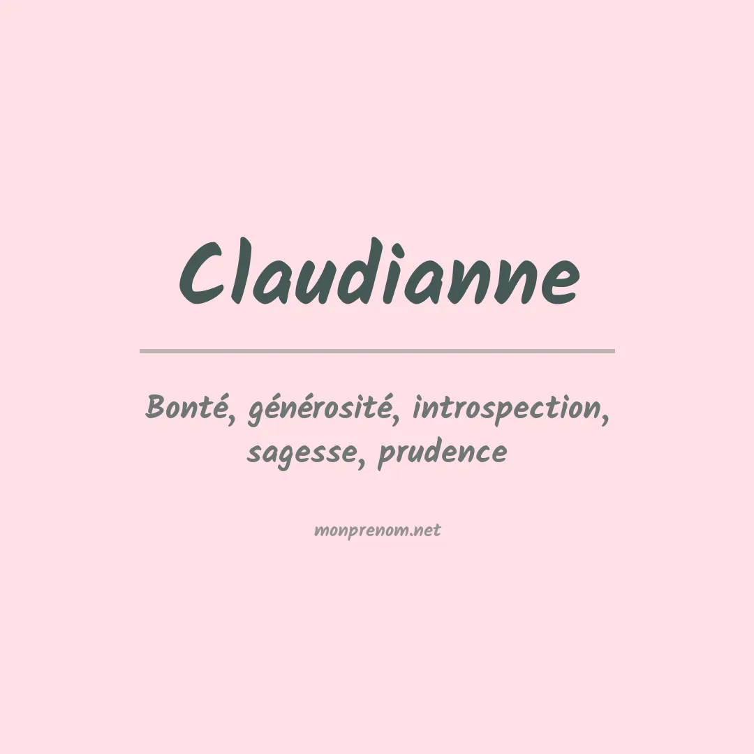 Signification du Prénom Claudianne Signification du Prénom Claudianne