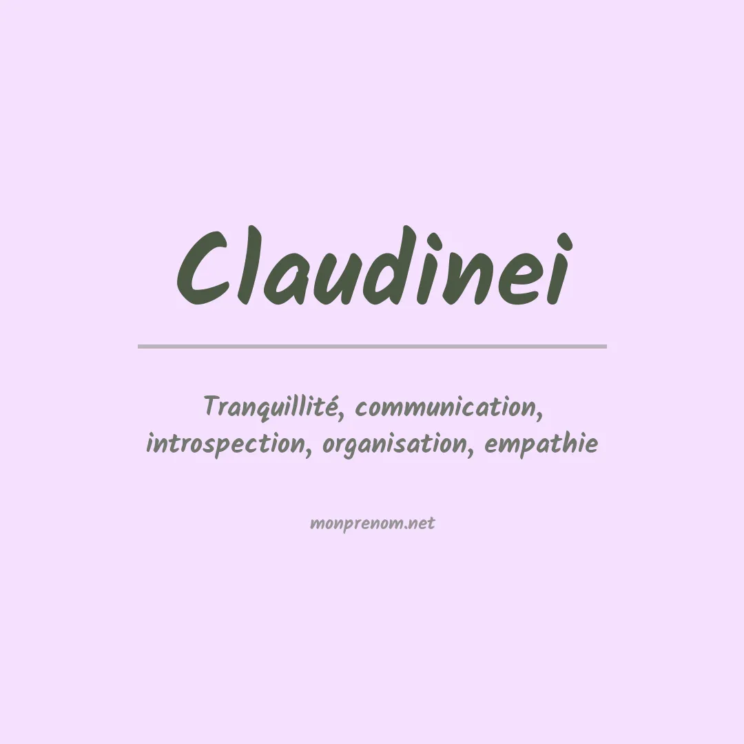 Signification du Prénom Claudinei Signification du Prénom Claudinei