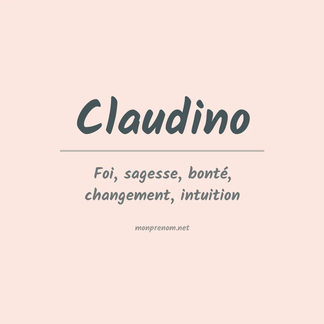 Signification du Prénom Claudino
