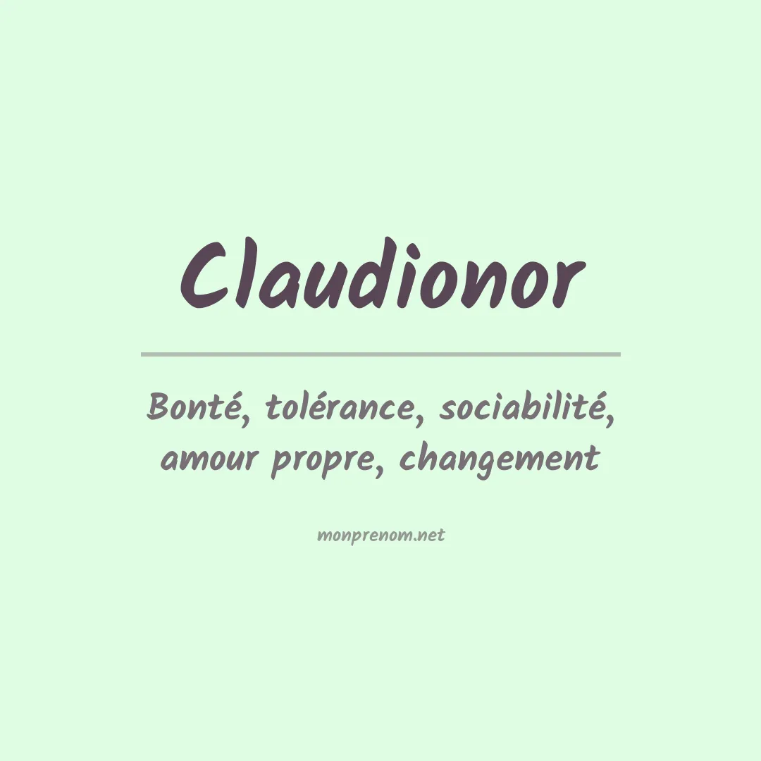 Signification du Prénom Claudionor