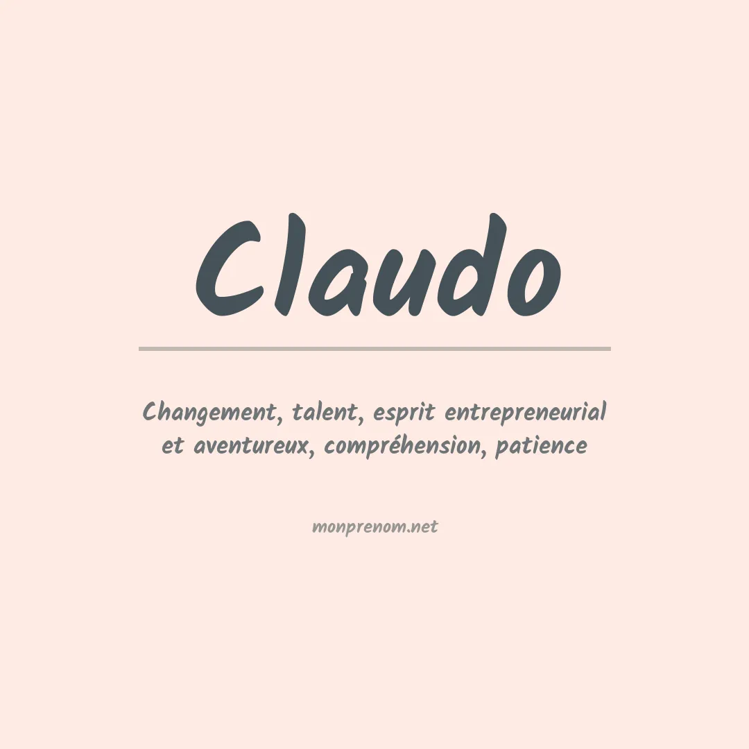 Signification du Prénom Claudo