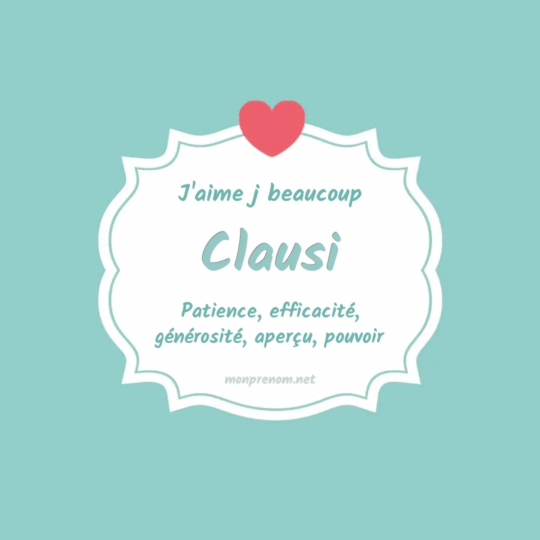 j'aime beaucoup Clausi