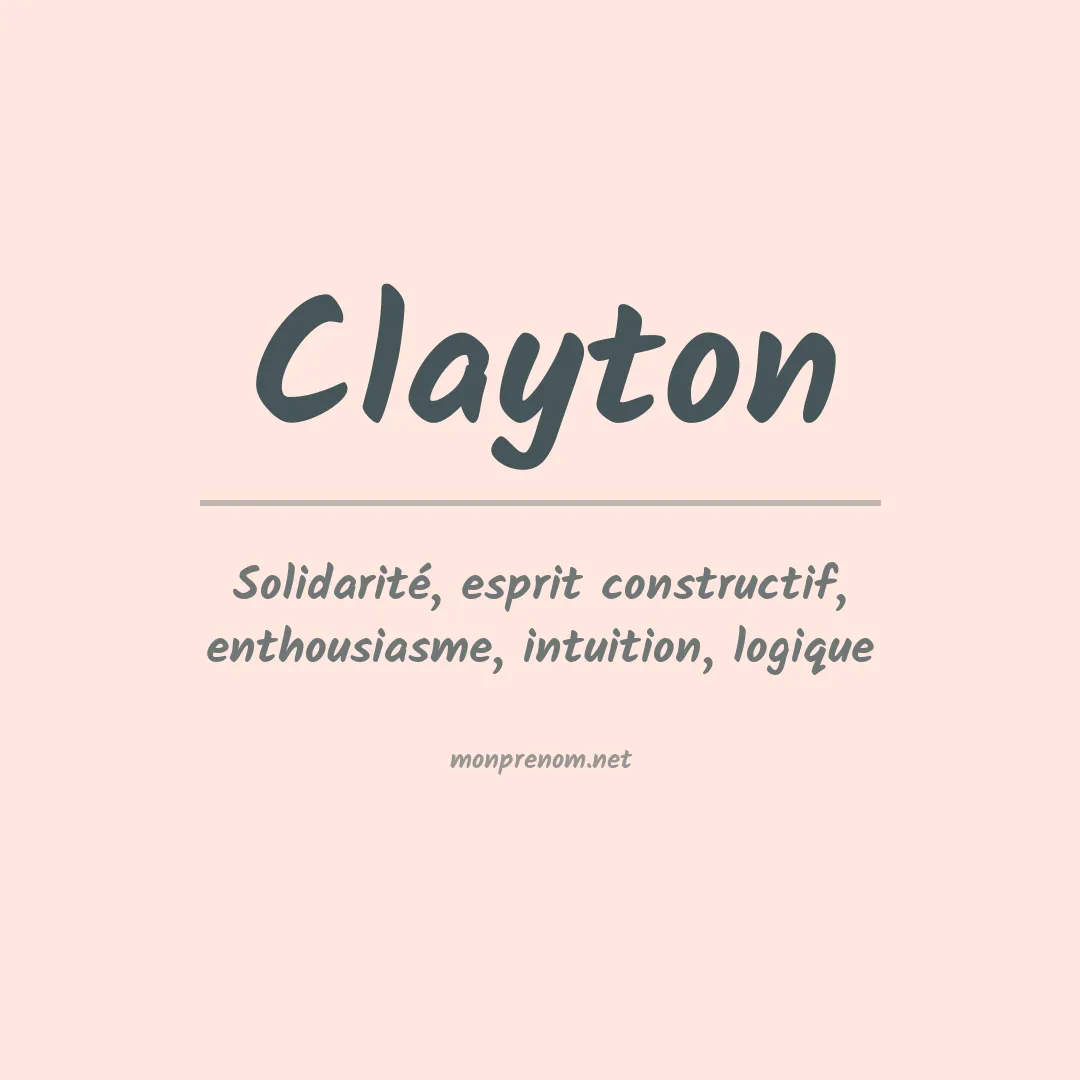 Signification du Prénom Clayton