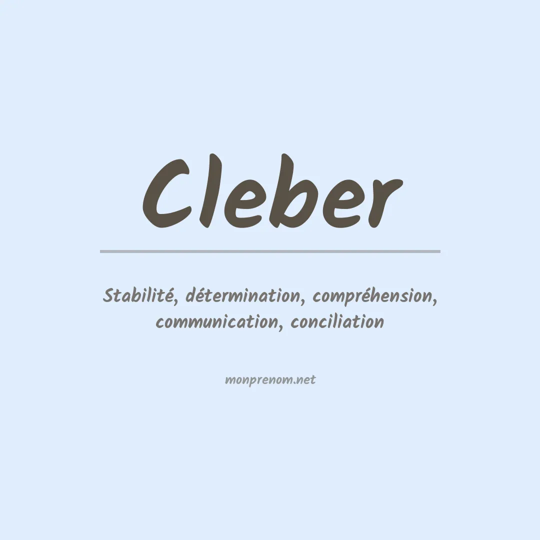 Signification du Prénom Cleber