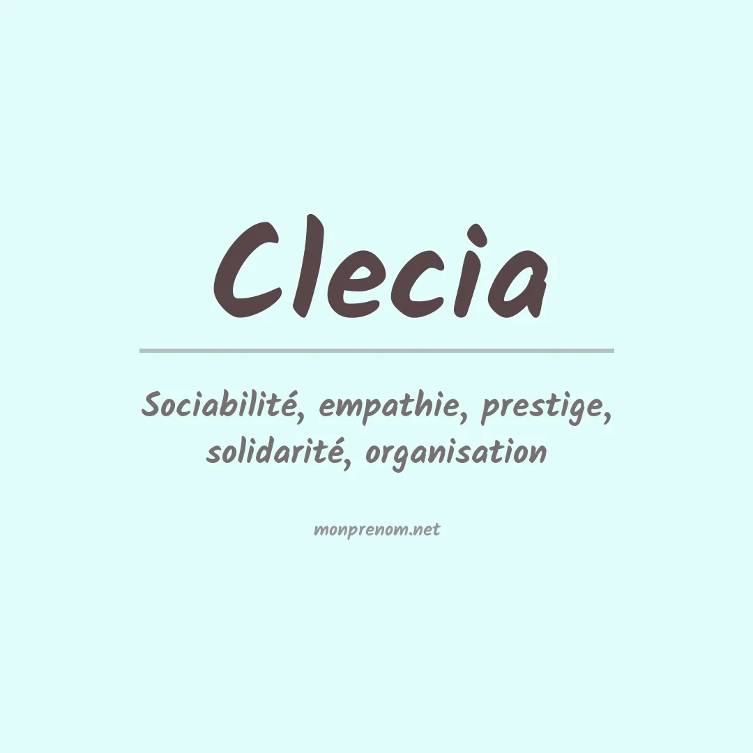 Signification du Prénom Clecia