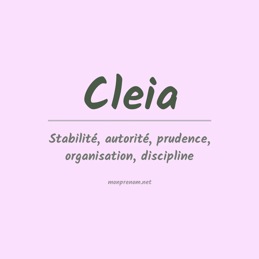 Signification du Prénom Cleia