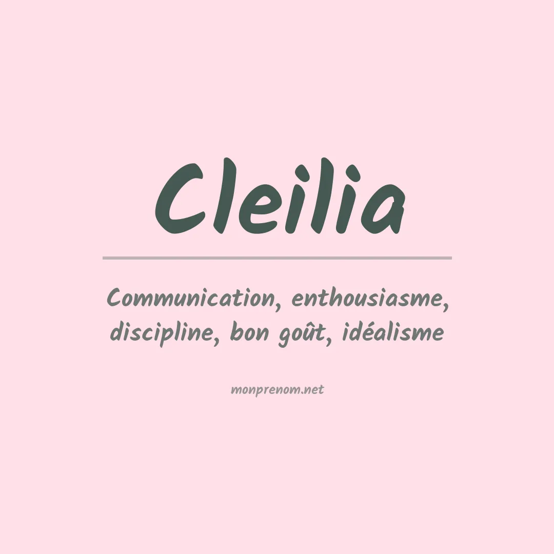 Signification du Prénom Cleilia