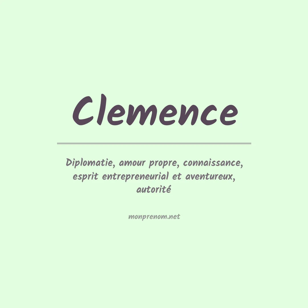 Signification du Prénom Clemence