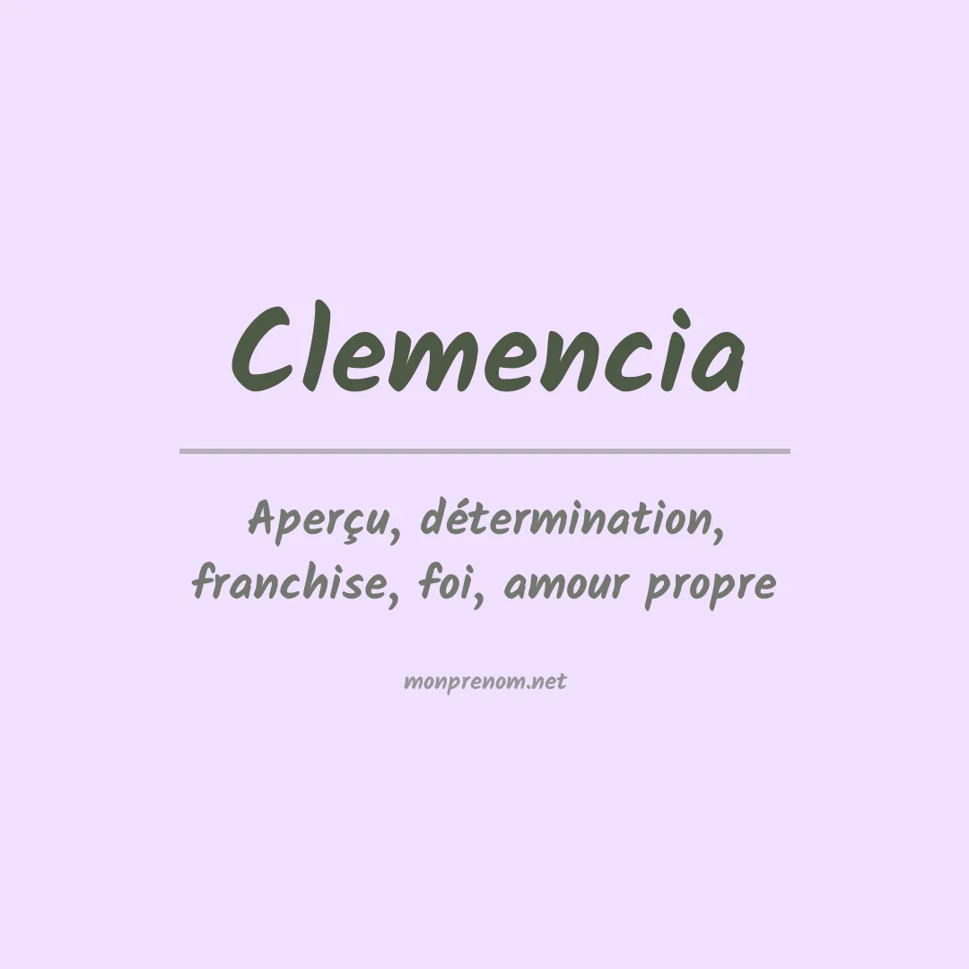 Signification du Prénom Clemencia
