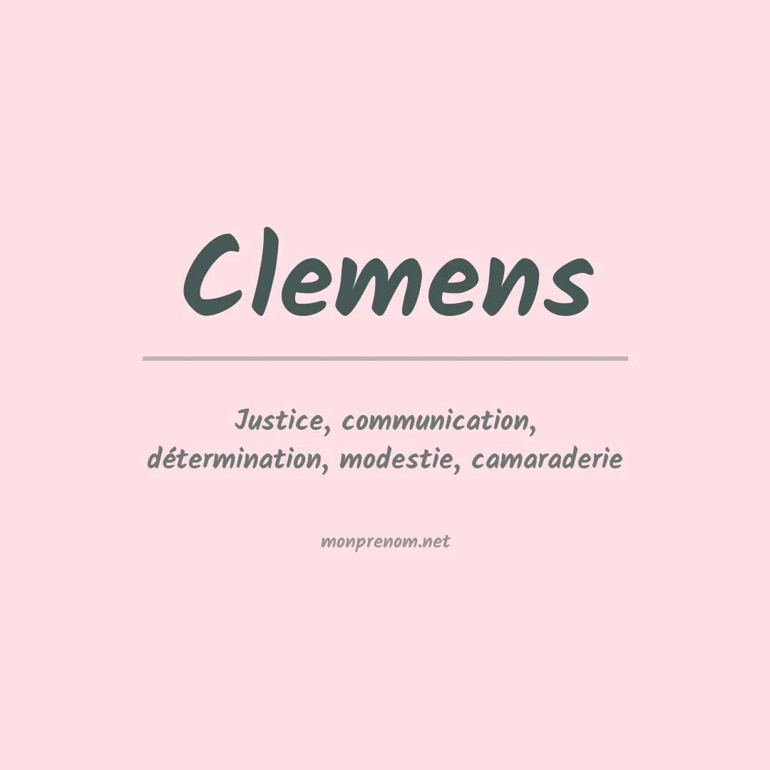 Signification du Prénom Clemens