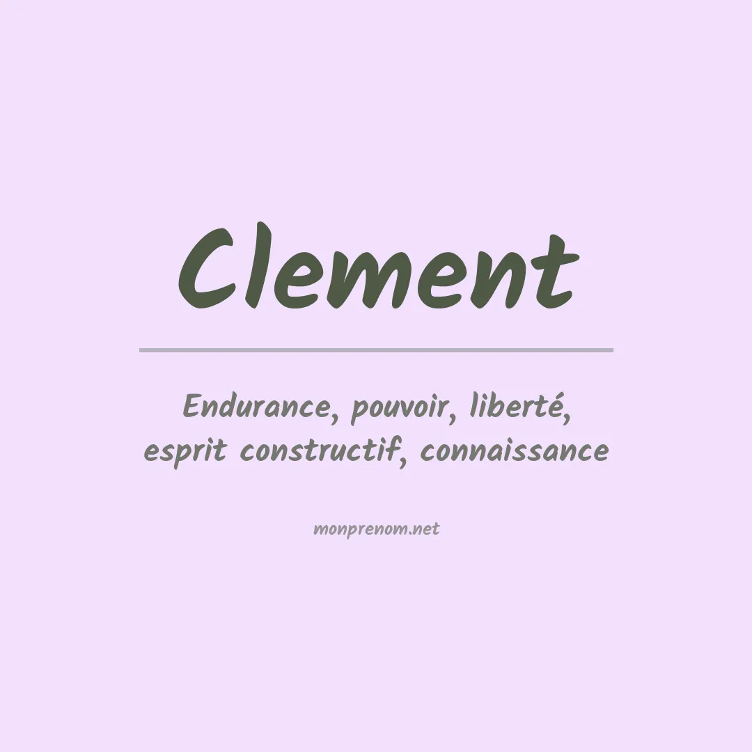 Signification du Prénom Clement