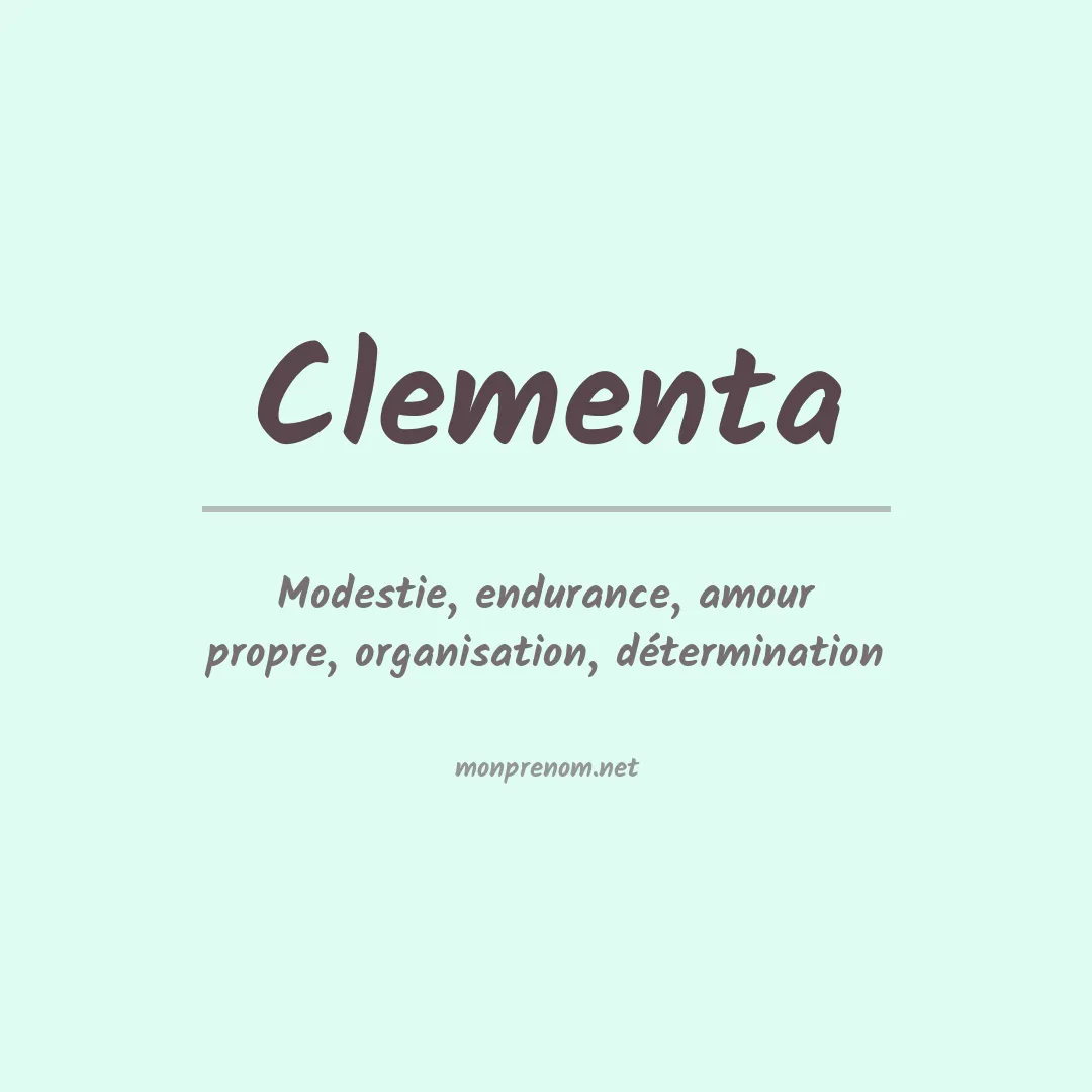 Signification du Prénom Clementa Signification du Prénom Clementa