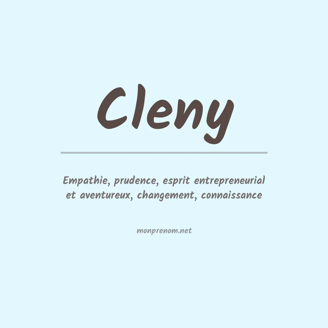 Signification du Prénom Cleny