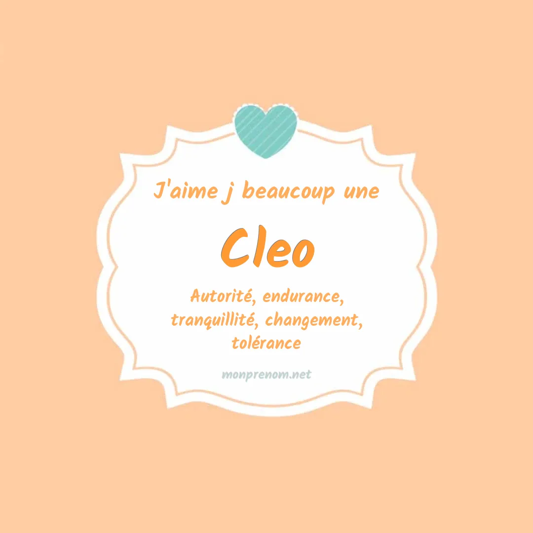 j'aime beaucoup Cleo