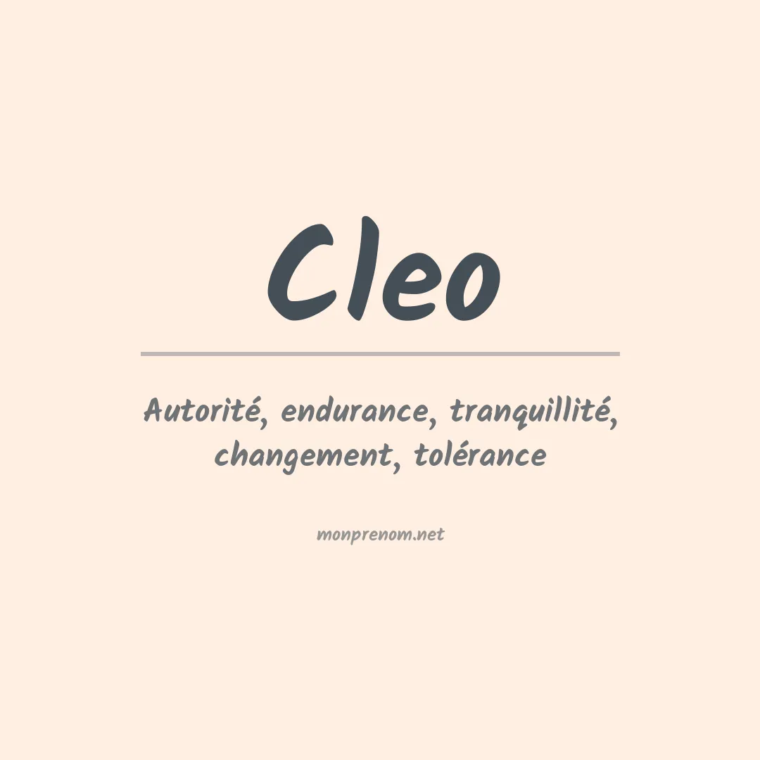 Signification du Prénom Cleo